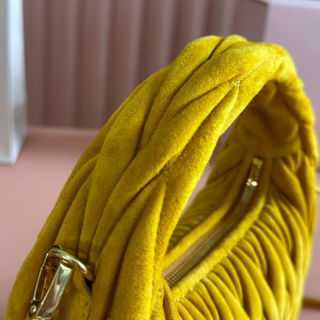 Miu Miu Small Wander Bag Yellow Suede - Afbeelding 5