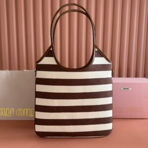 Alternative view of Miu Miu Ivy Shopper Brown Beige