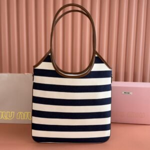 Alternative view of Miu Miu Ivy Shopper Blue Brown