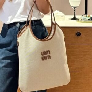 Alternative view of Miu Miu Ivy Shopper Beige Brown