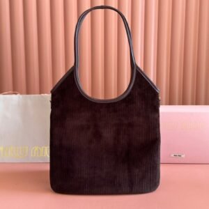 Alternative view of Miu Miu Ivy Shopper Dark Brown