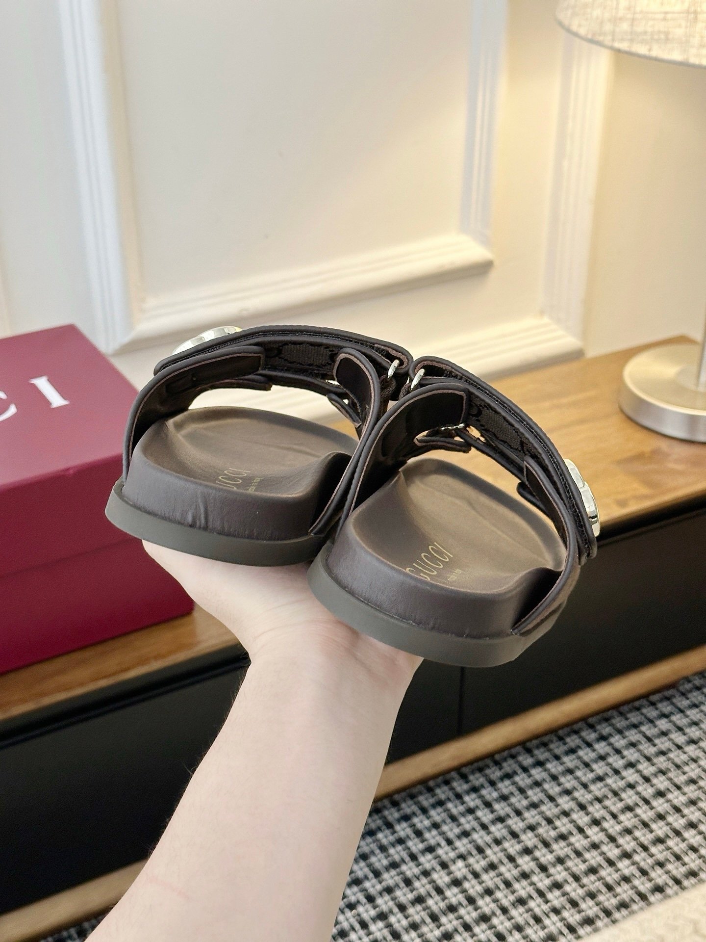 Gucci Sandal Double G in Dark Brown - Afbeelding 5