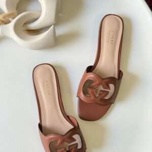 Gucci Slide Sandal in Brown