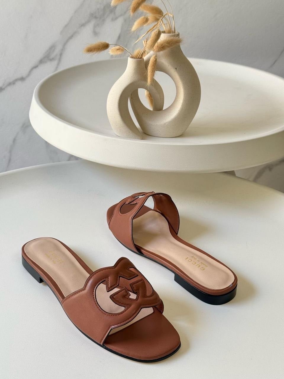 Gucci Slide Sandal in Brown - Afbeelding 2