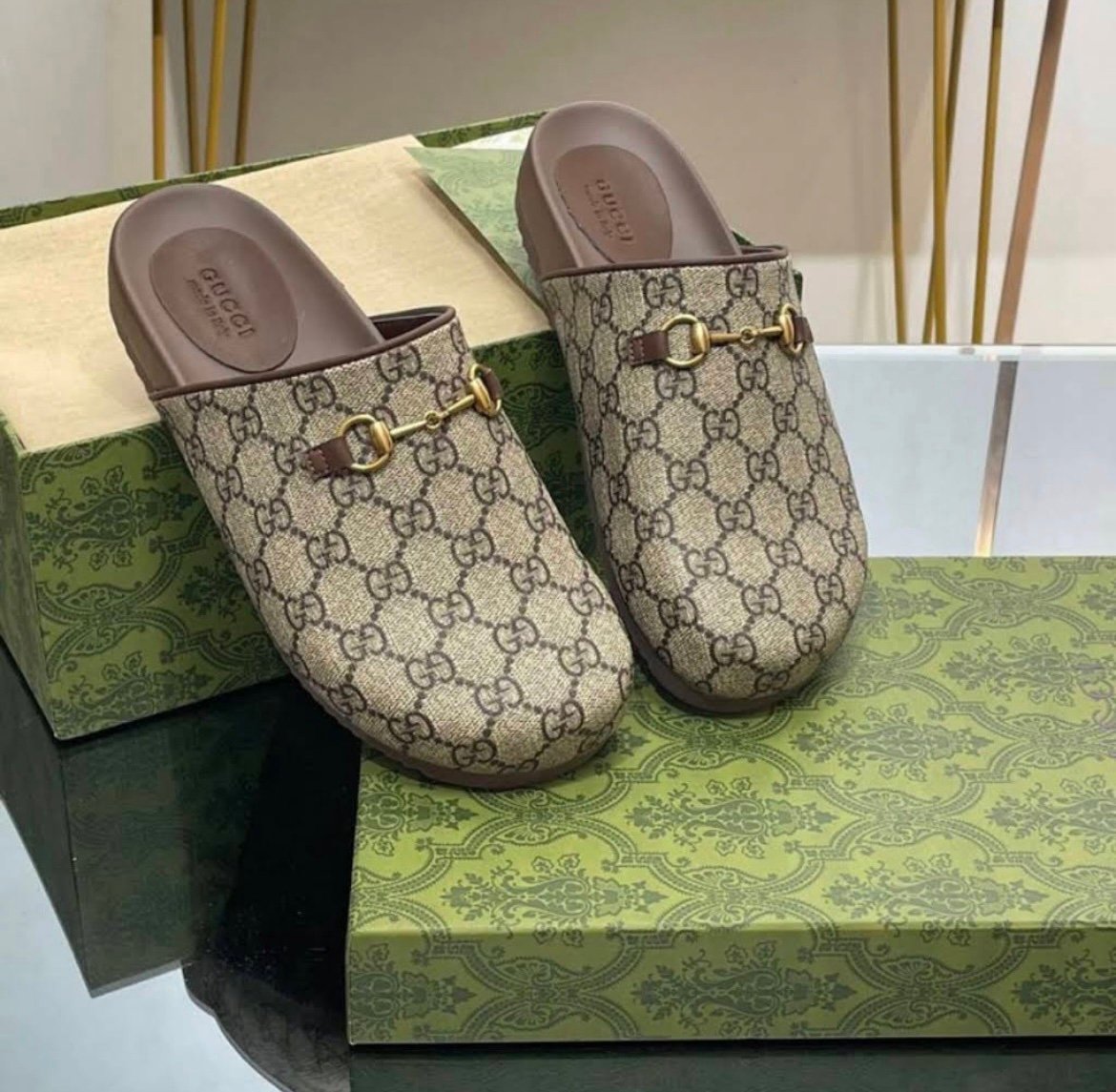 Gucci Mules in Brown