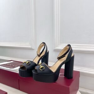 Alternative view of Gucci Platform Sandals in Black