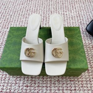 Alternative view of Gucci Slide Sandals in White Gold