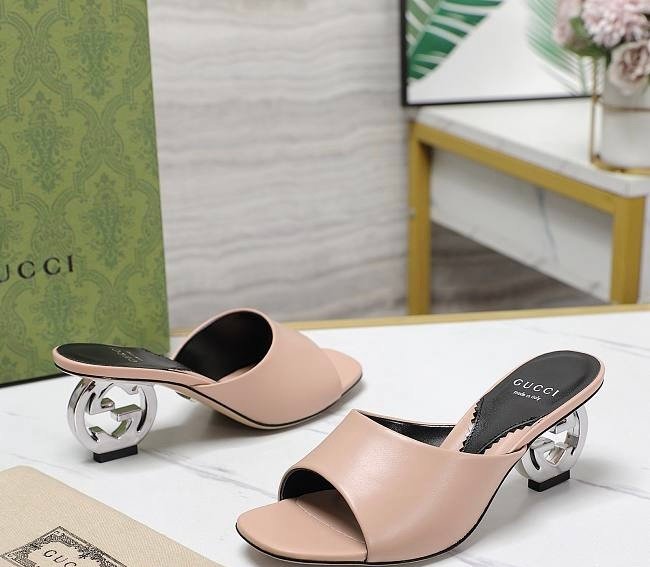 Gucci Interlocking G Heels in Beige - Afbeelding 3