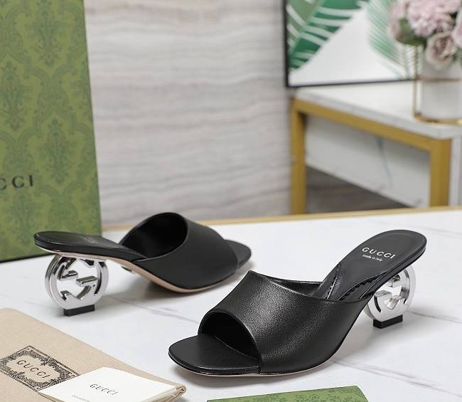Gucci Interlocking G Heels in Black - Afbeelding 3