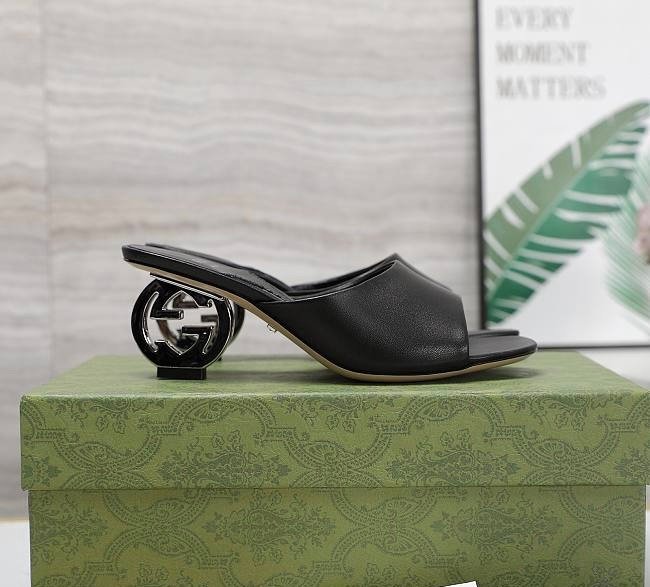Gucci Interlocking G Heels in Black - Afbeelding 4