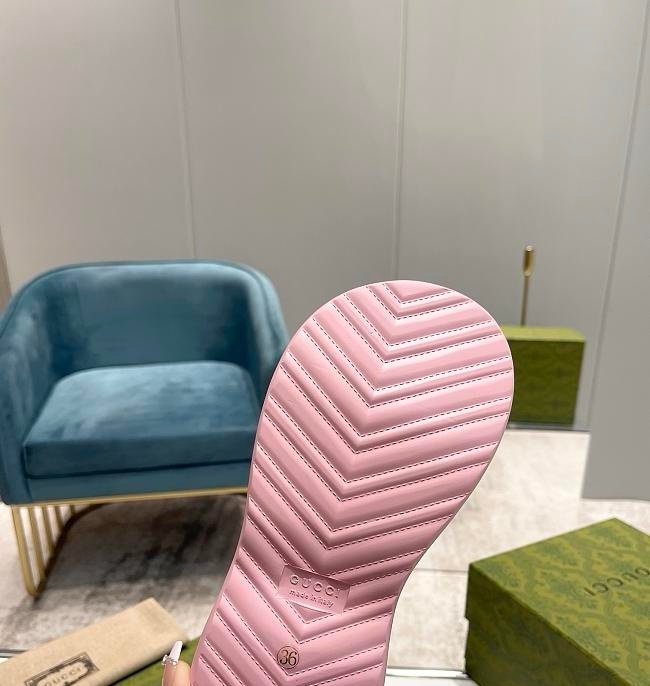 Gucci Platform Slide Sandals in Pink - Afbeelding 6