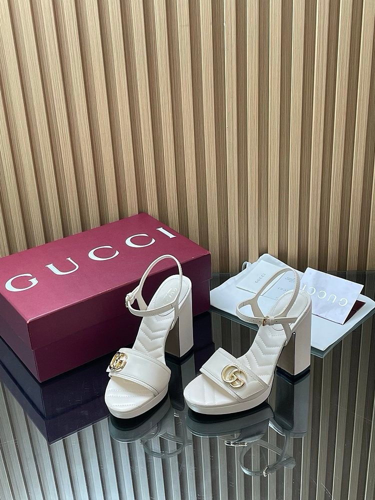 Gucci GG Sandals in White