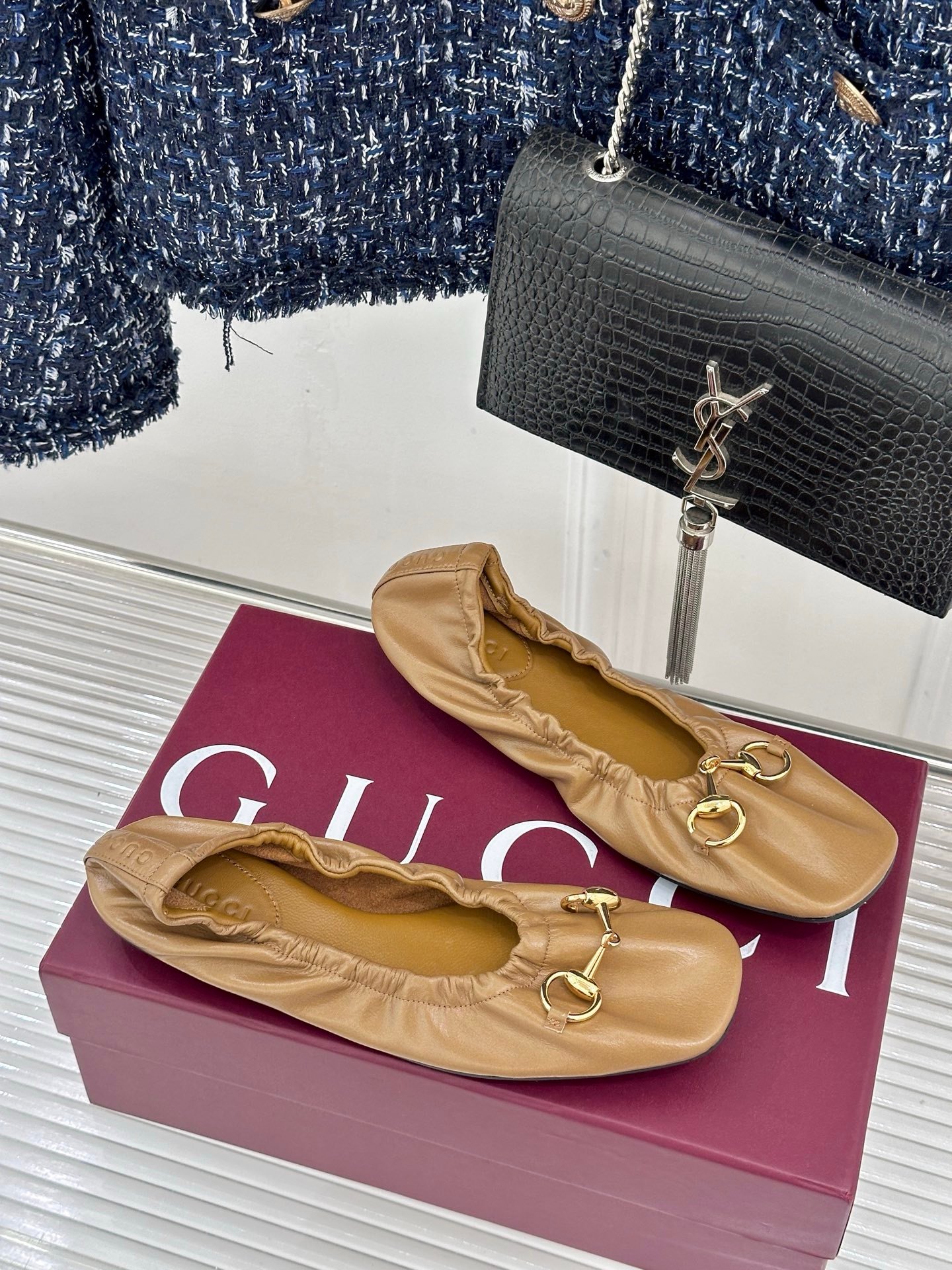 Gucci Ballerinas in Brown - Afbeelding 2