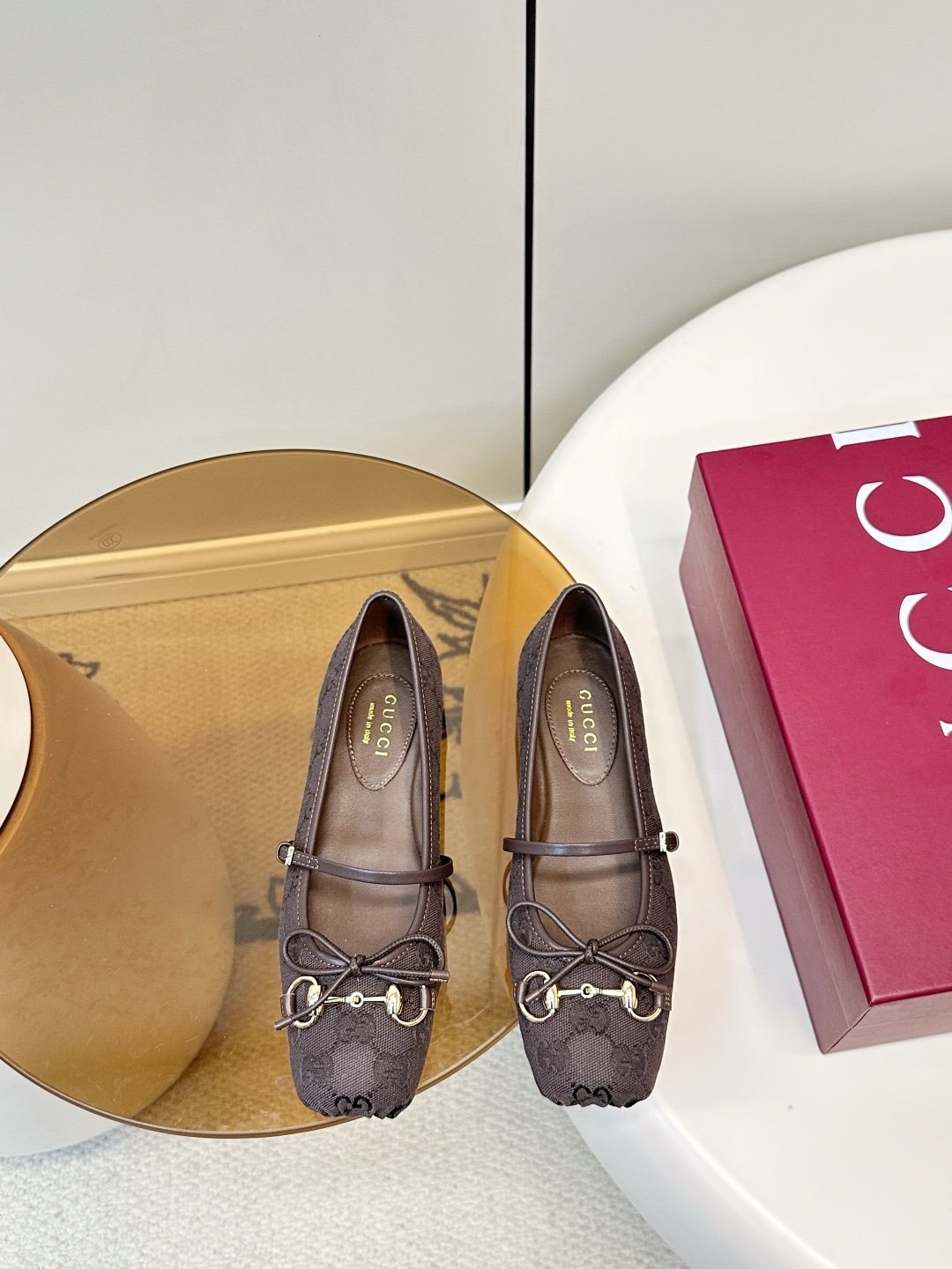 Gucci Ballerinas in Dark Brown