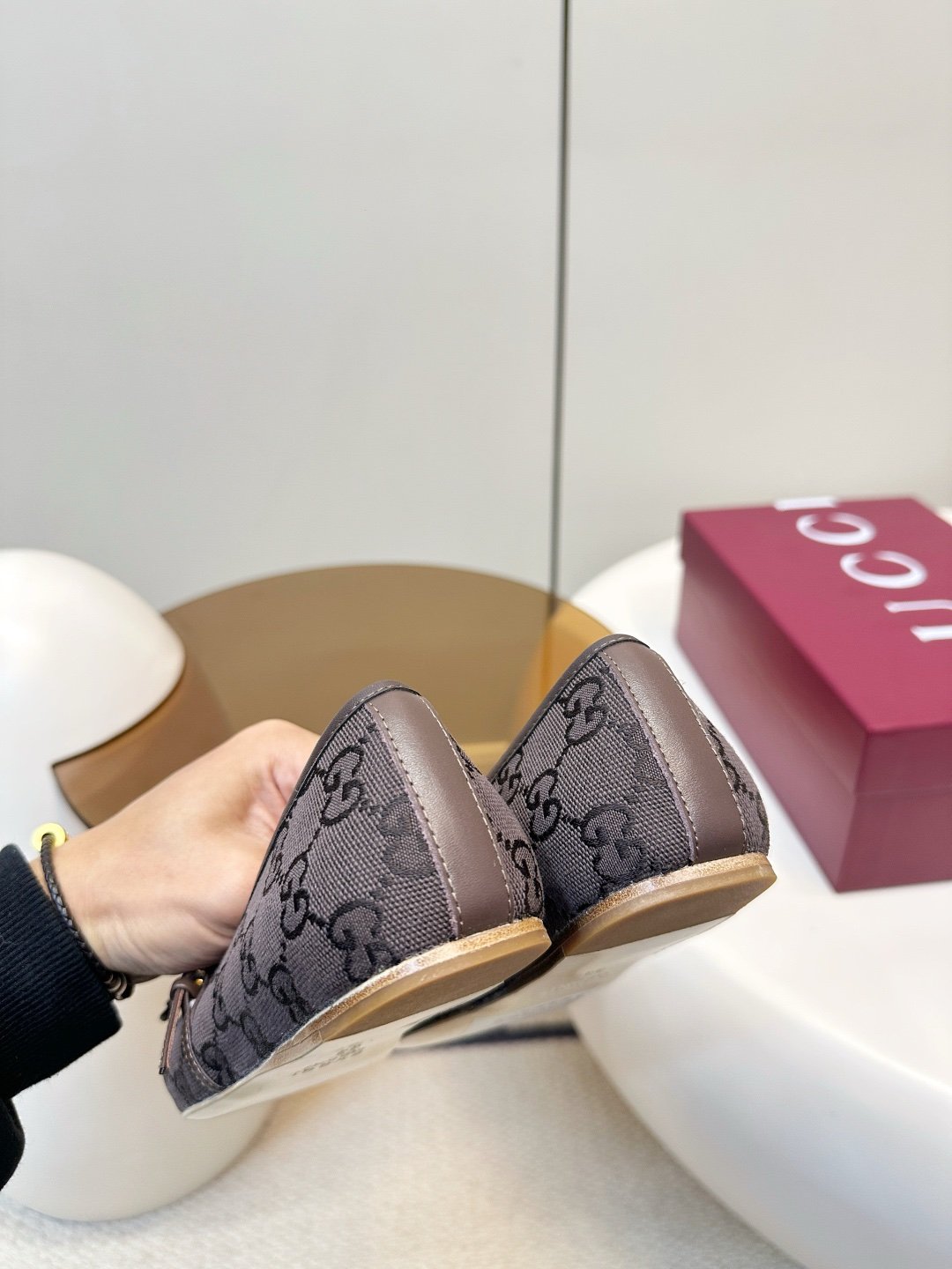 Gucci Ballerinas in Dark Brown - Afbeelding 4