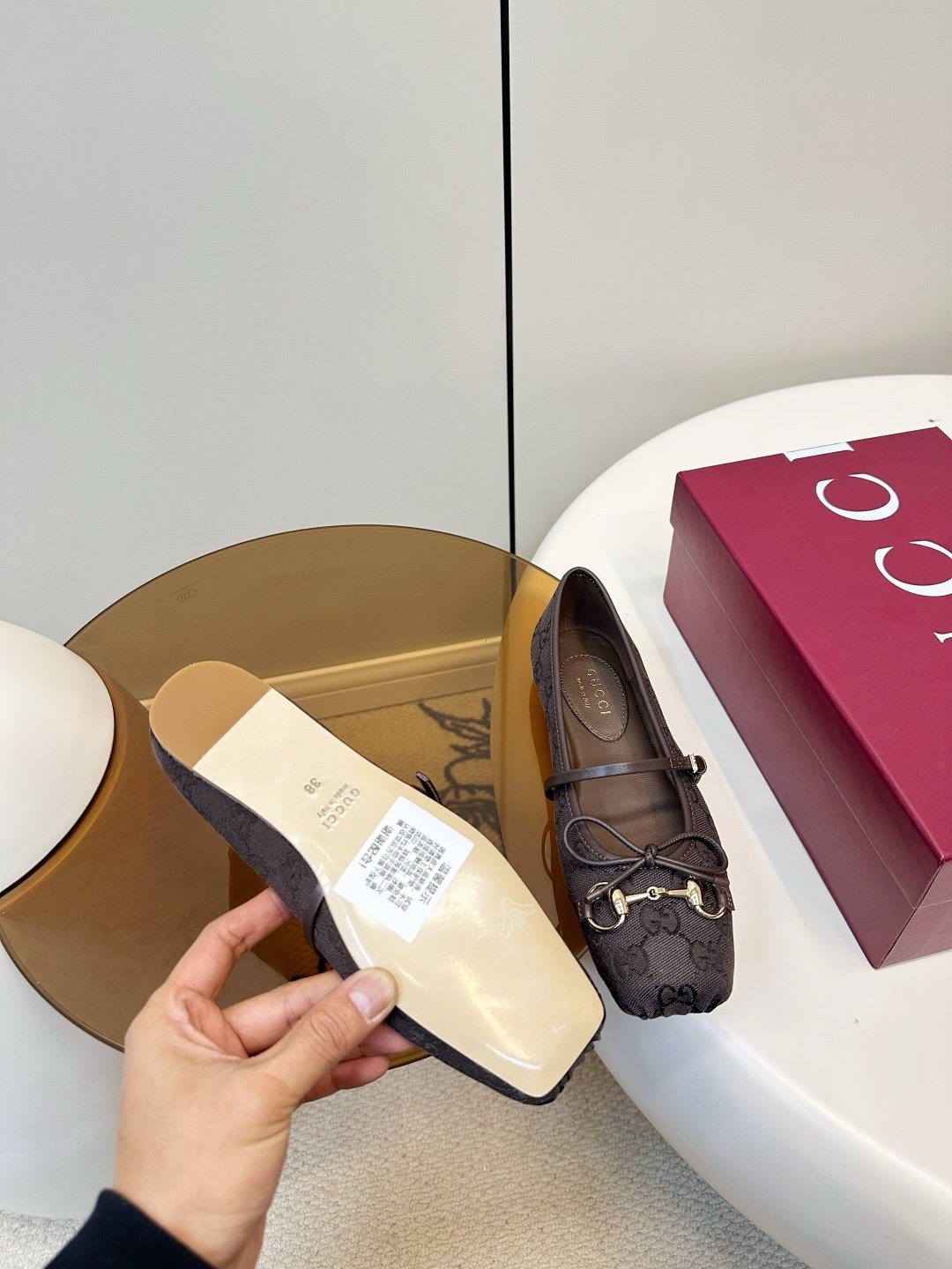 Gucci Ballerinas in Dark Brown - Afbeelding 7