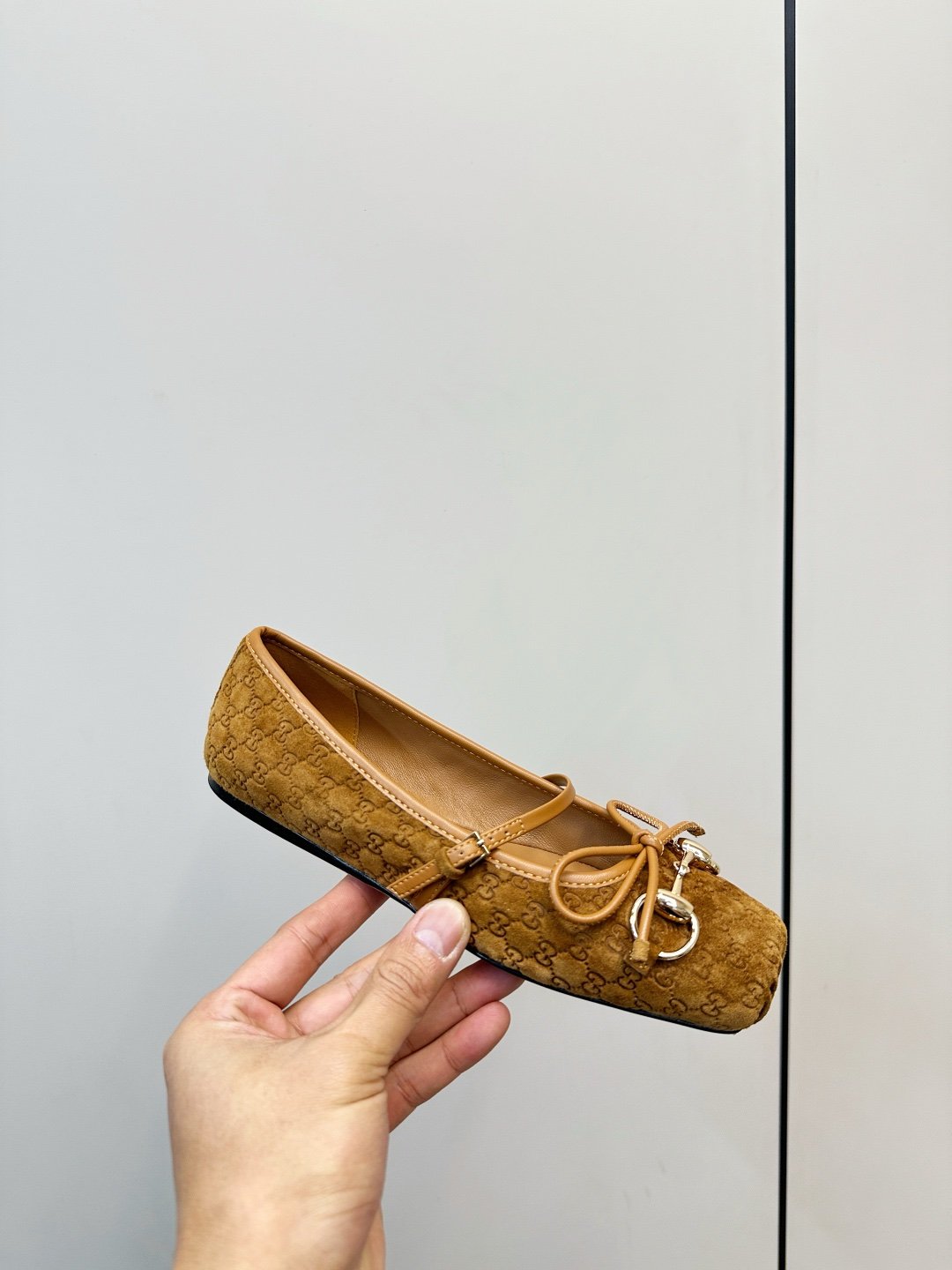 Gucci Ballerinas in Brown Camel - Afbeelding 6