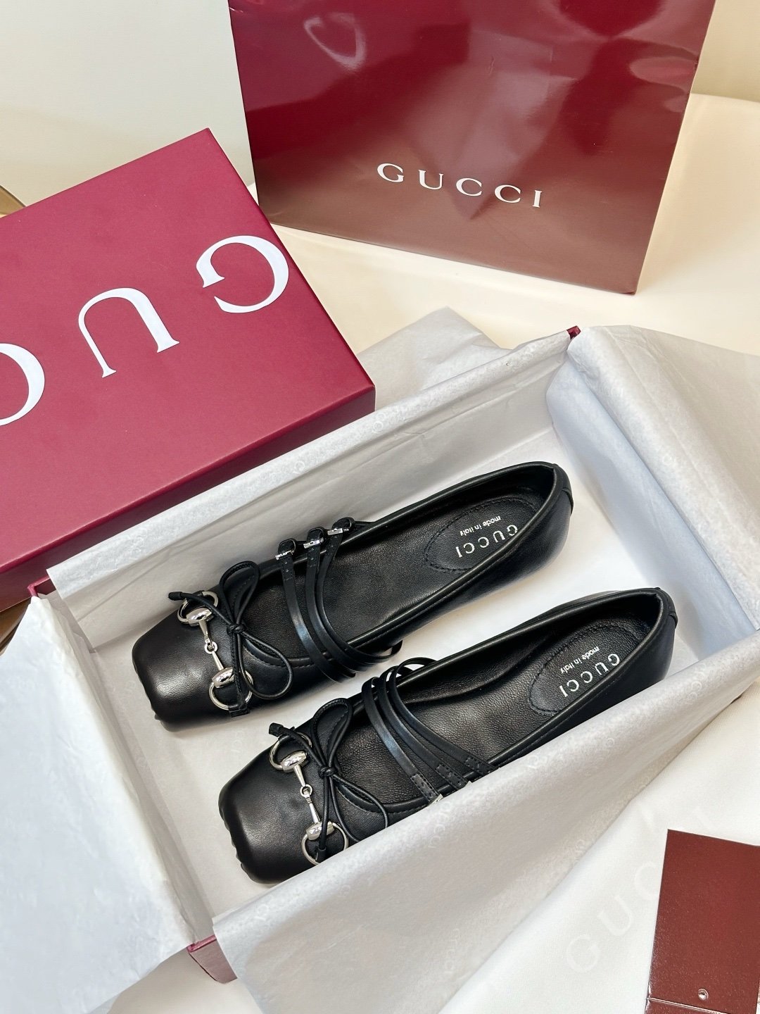 Gucci Ballerinas in Black - Afbeelding 7