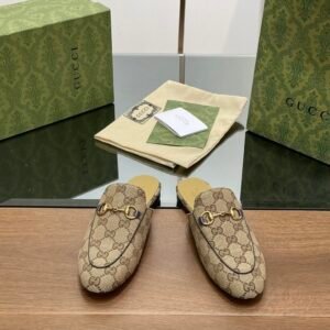Gucci Princetown Mules in Brown
