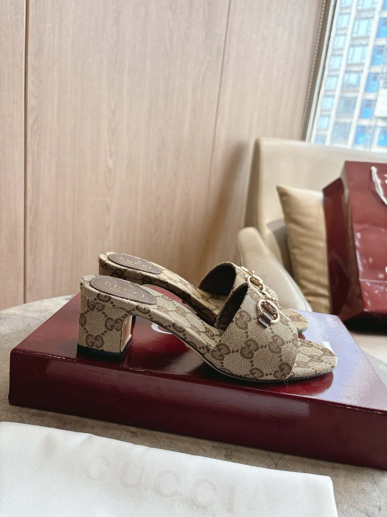 Gucci Slide Sandal in Brown
