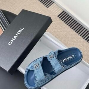 Alternative view of Chanel Sandals in Blue Denim