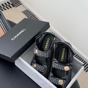 Alternative view of Chanel Dad Sandals in Black White