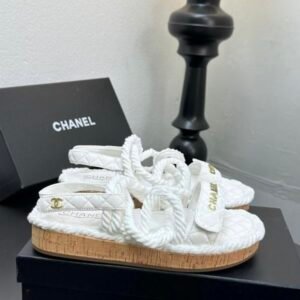Alternative view of Chanel Rope Sandals in White