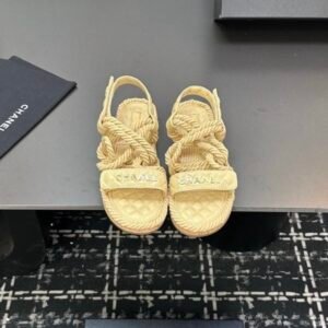 Chanel Rope Sandals in Beige