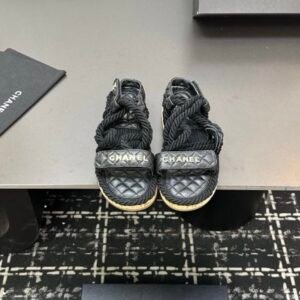 Chanel Rope Sandals in Black