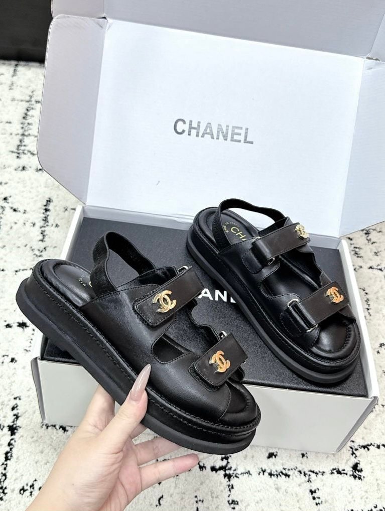 Chanel Dad Sandals in Black - Afbeelding 5