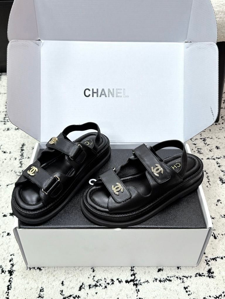Chanel Dad Sandals in Black - Afbeelding 4