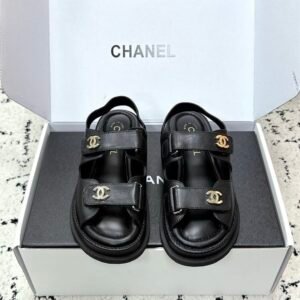 Chanel Dad Sandals in Black