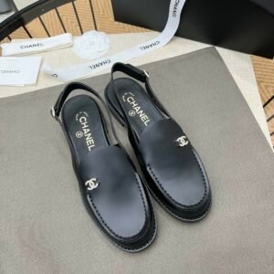 Chanel Slingback Loafers in Black