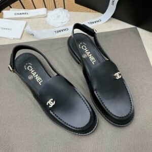 Alternative view of Chanel Slingback Loafers in Black