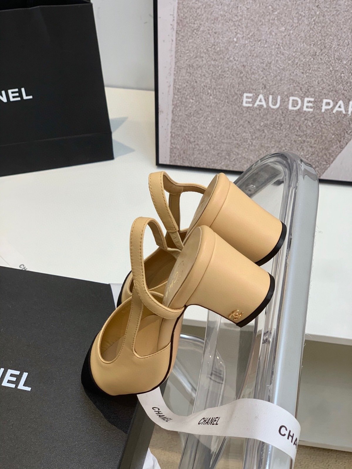 Chanel Slingback Pumps in Beige - Afbeelding 2