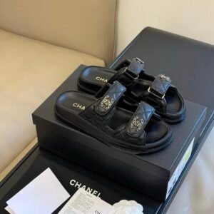Alternative view of Chanel Sandals in Black Gold