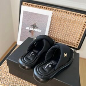 Alternative view of Chanel Slide Sandals in Black