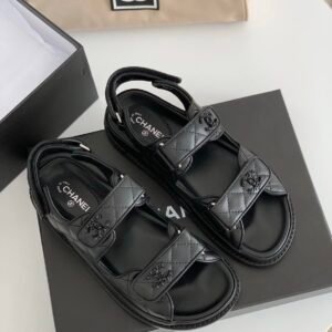 Chanel Dad Sandals in Black