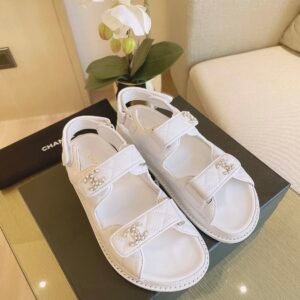 Alternative view of Chanel Dad Sandals in White Gold