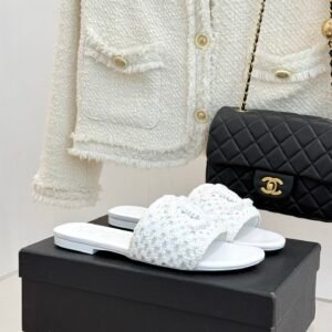 Alternative view of Chanel Slide Sandals in White