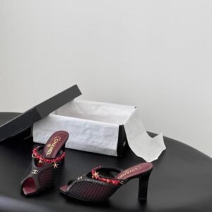 Alternative view of Chanel Coco Beach Sandals in Black Red