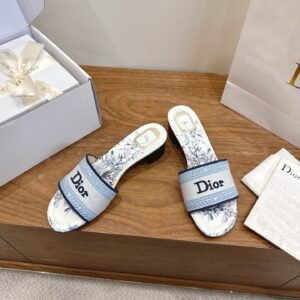 Alternative view of Dior Slide Sandals in Blue Logo