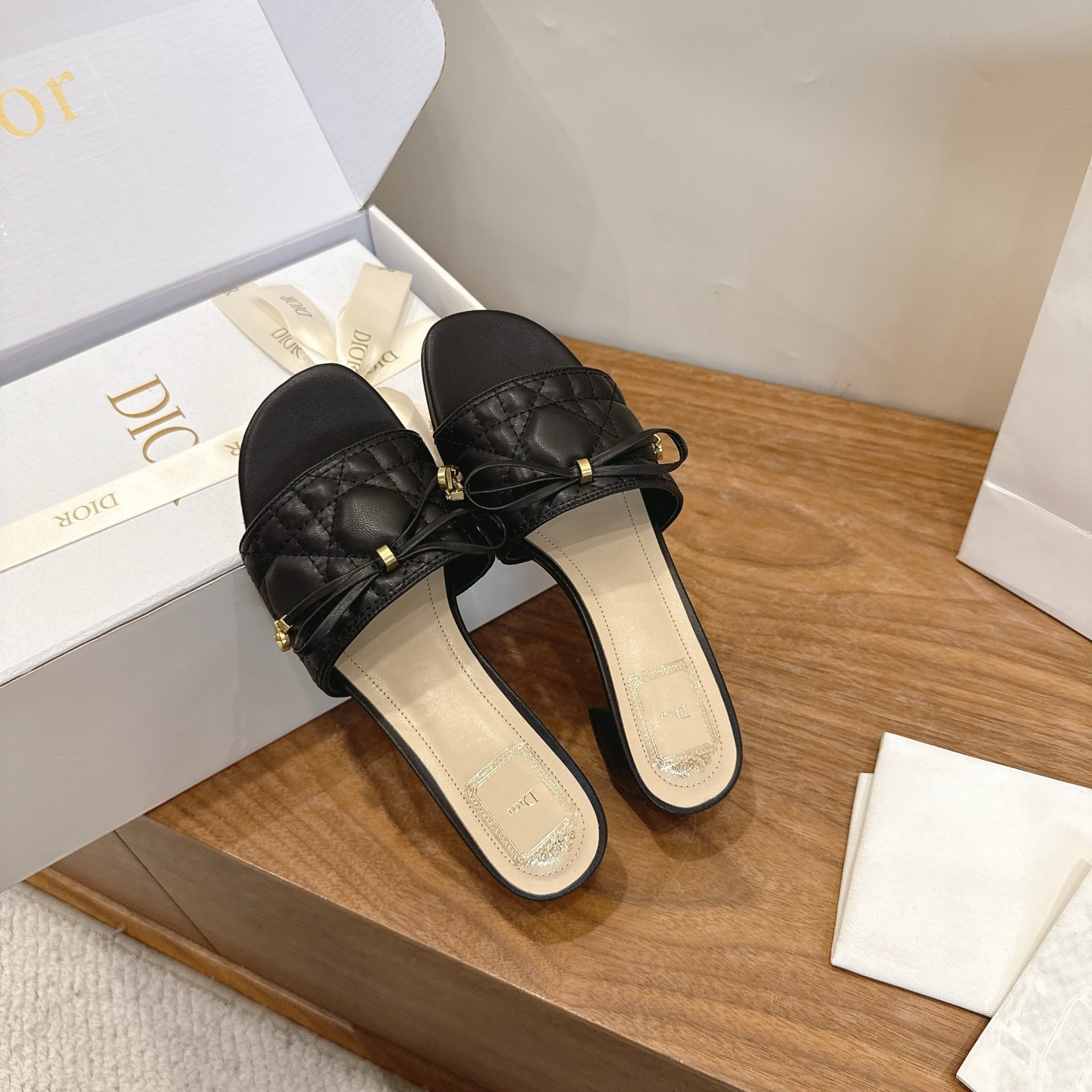 Dior Slide Sandals in Black Gold - Afbeelding 6