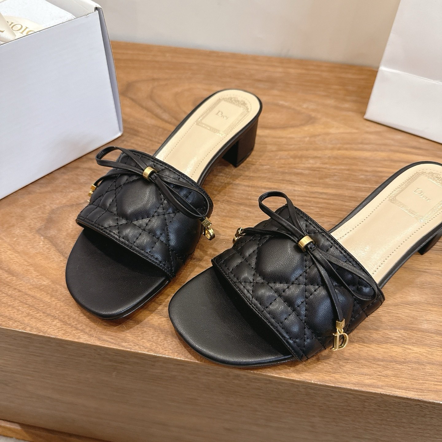 Dior Slide Sandals in Black Gold - Afbeelding 8