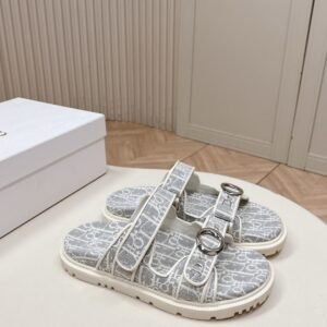 Alternative view of Dior MyDior Jacquard Sandals in White Gray