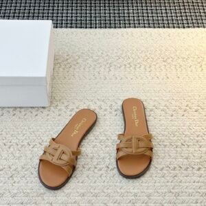 Alternative view of Dior Flat Slide Sandals in Brown