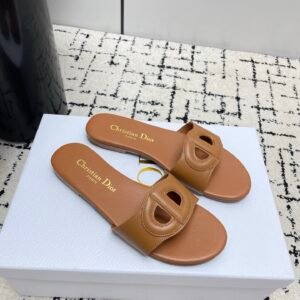 Alternative view of Dior Flat Slide Sandals in Brown