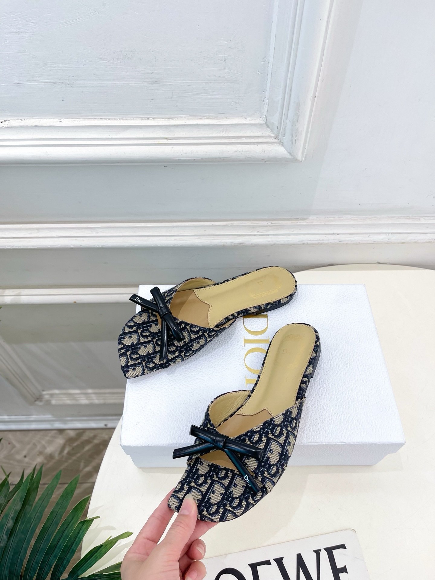 Dior Flat Slide Sandals with Monogram - Afbeelding 4