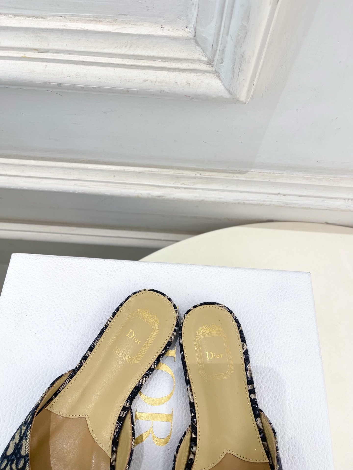 Dior Flat Slide Sandals with Monogram - Afbeelding 8