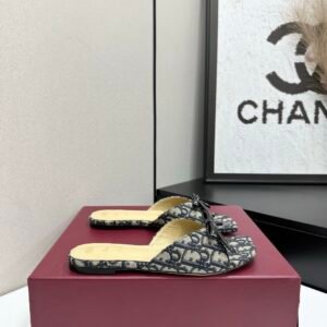 Dior Flat Slide Sandals with Monogram